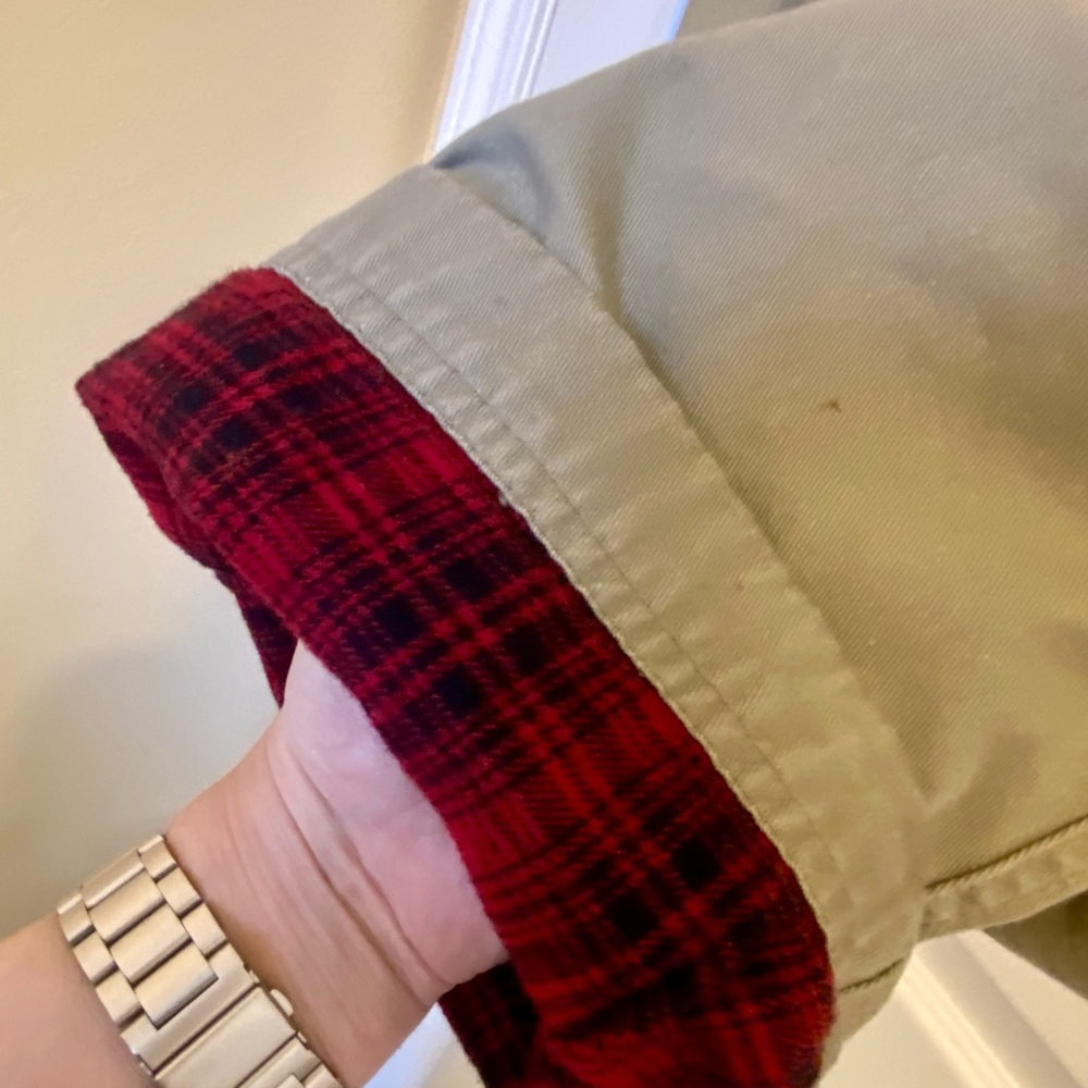 Woolrich Men's Khaki Flannel Lined Chinos - Picture 3 of 7